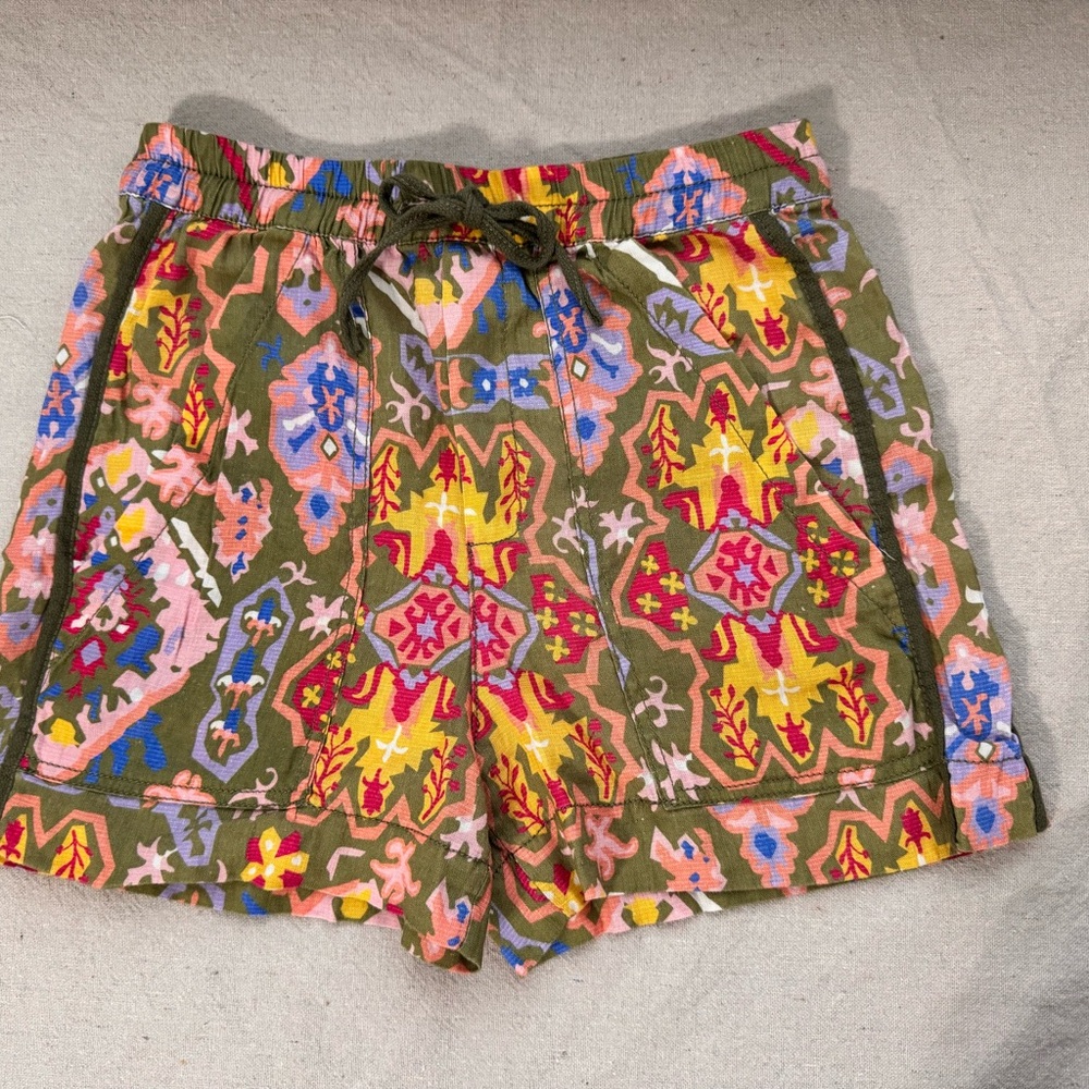 ZARA Multicolor Drawstring Linen Shorts - Picture 11 of 11